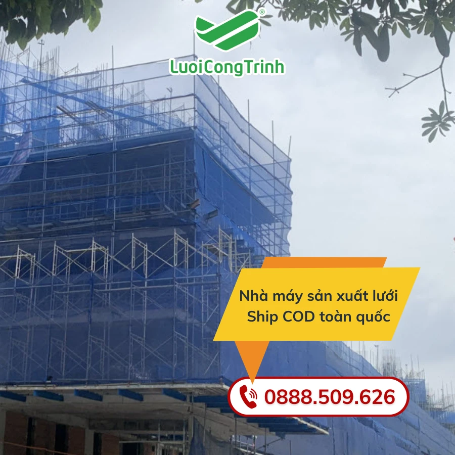 Lưới bao che HDPE màu blue