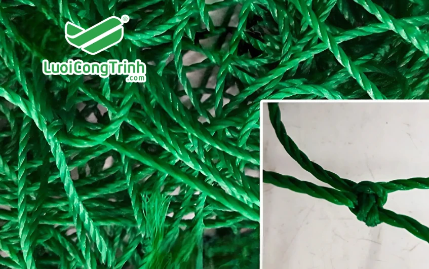 Lưới bao sân bóng đá màu xanh – lưới chắn bóng HDPE bền đẹp