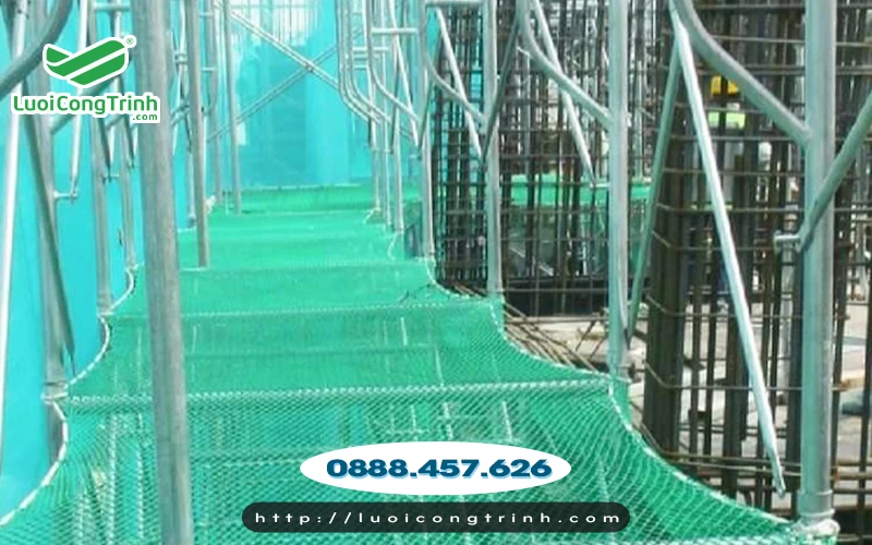 Lưới an toàn chống rơi gia công bo viền thừng