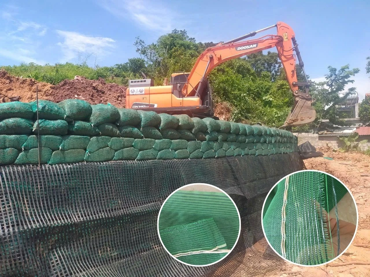 Lưới địa tường chắn kỹ thuật