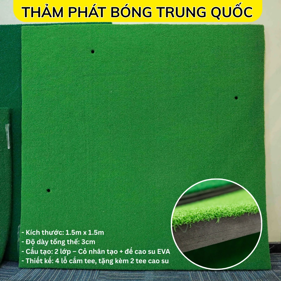 Golf tee mat imported from China - Size 1.5m x 1.5m