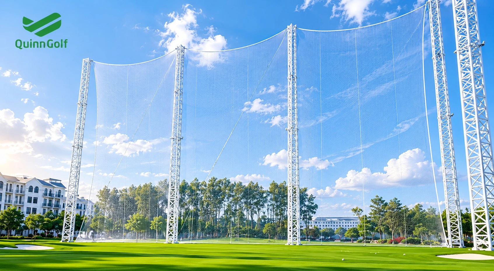 Golf driving range construction