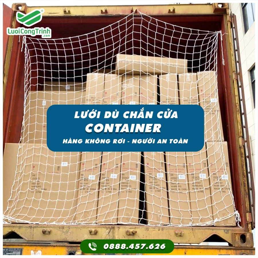 Lưới dù chắn cửa Container - Giải pháp vận chuyển hàng hóa an toàn